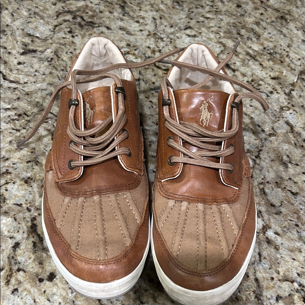 Polo by Ralph Lauren Men's Tan and Brown Sneakers